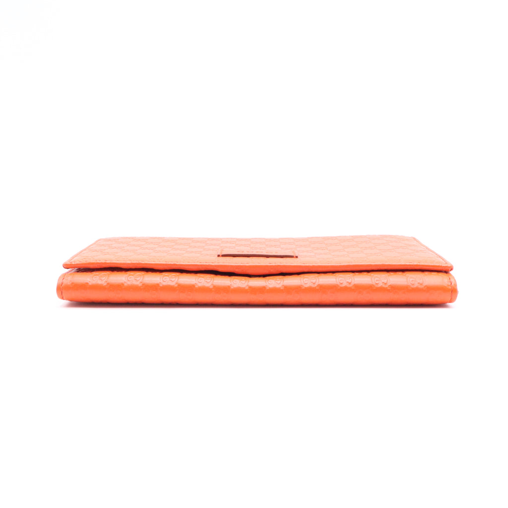 Soft Microguccissima Continental Wallet Sun Orange W21042