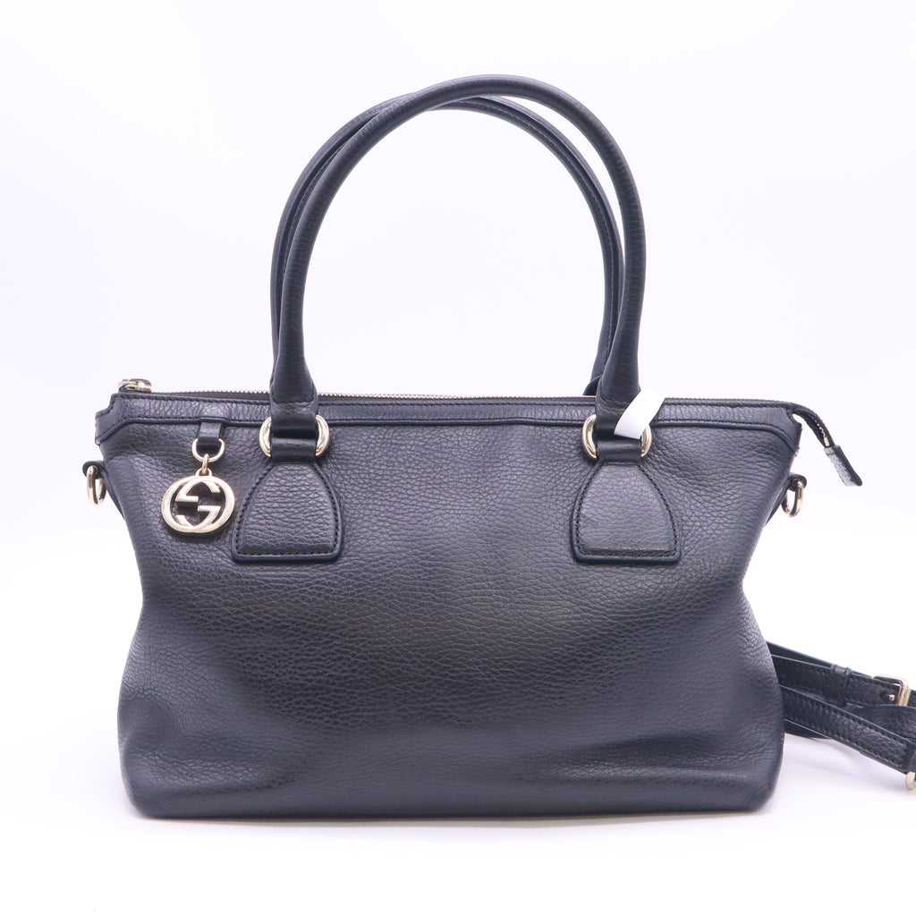 Gucci Dollar Calfskin GG Charm Satchel B24414
