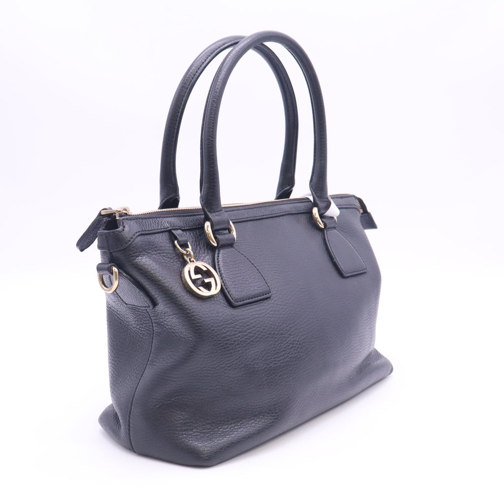 Gucci Dollar Calfskin GG Charm Satchel B24414