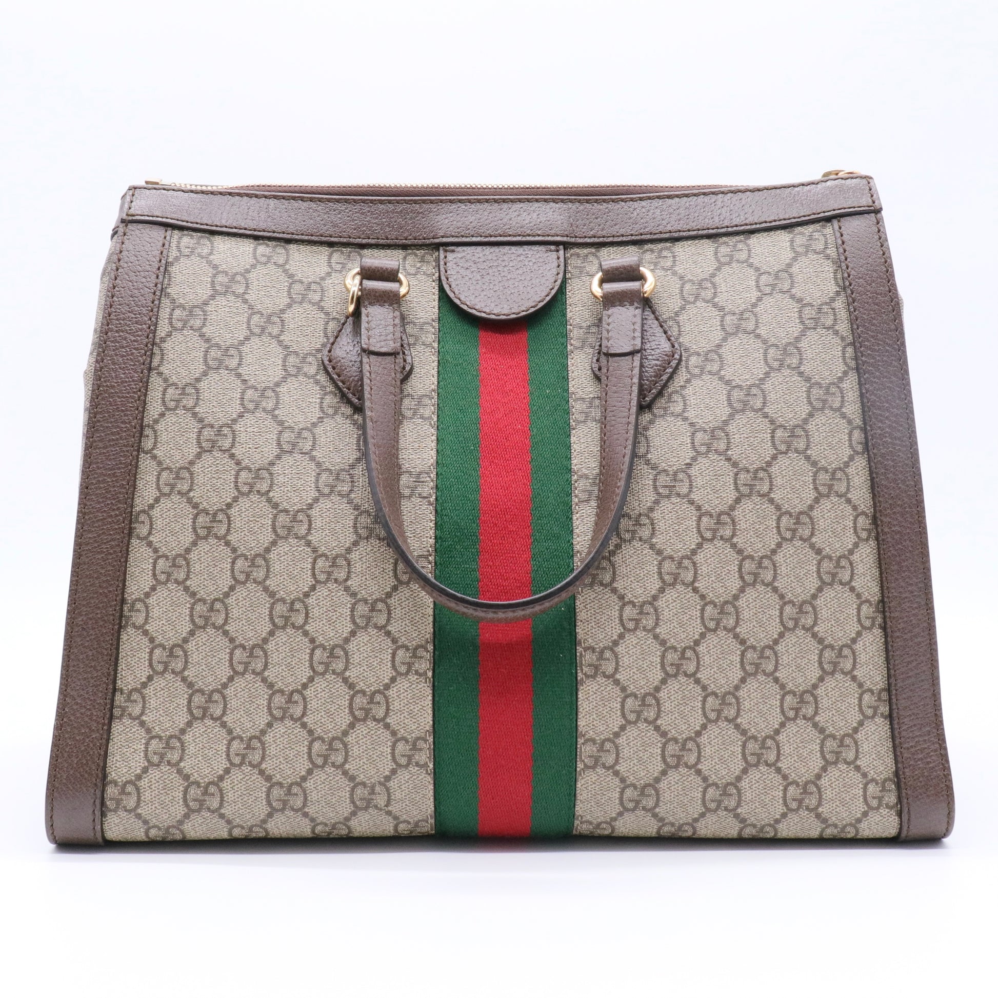 Beige GG Supreme Medium Ophidia Tote Bag Brown