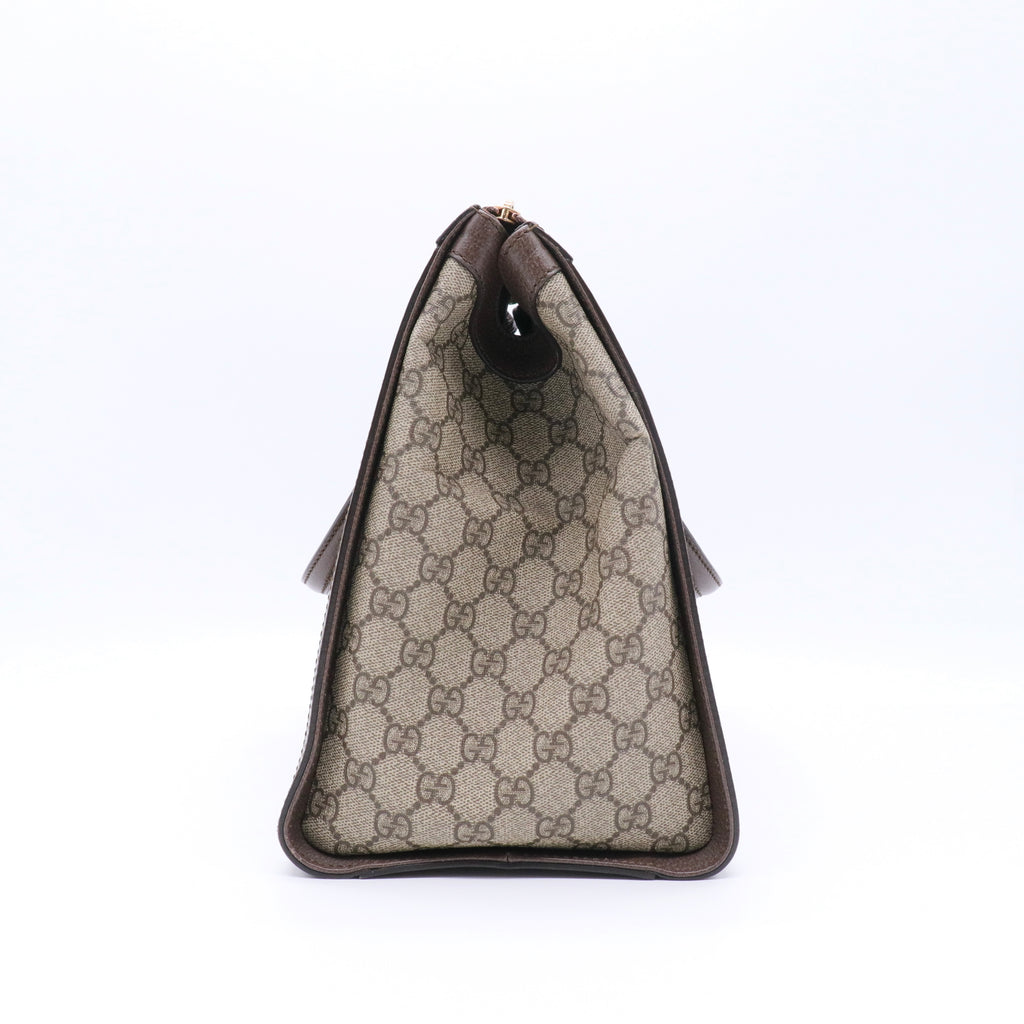 Beige GG Supreme Medium Ophidia Tote Bag Brown