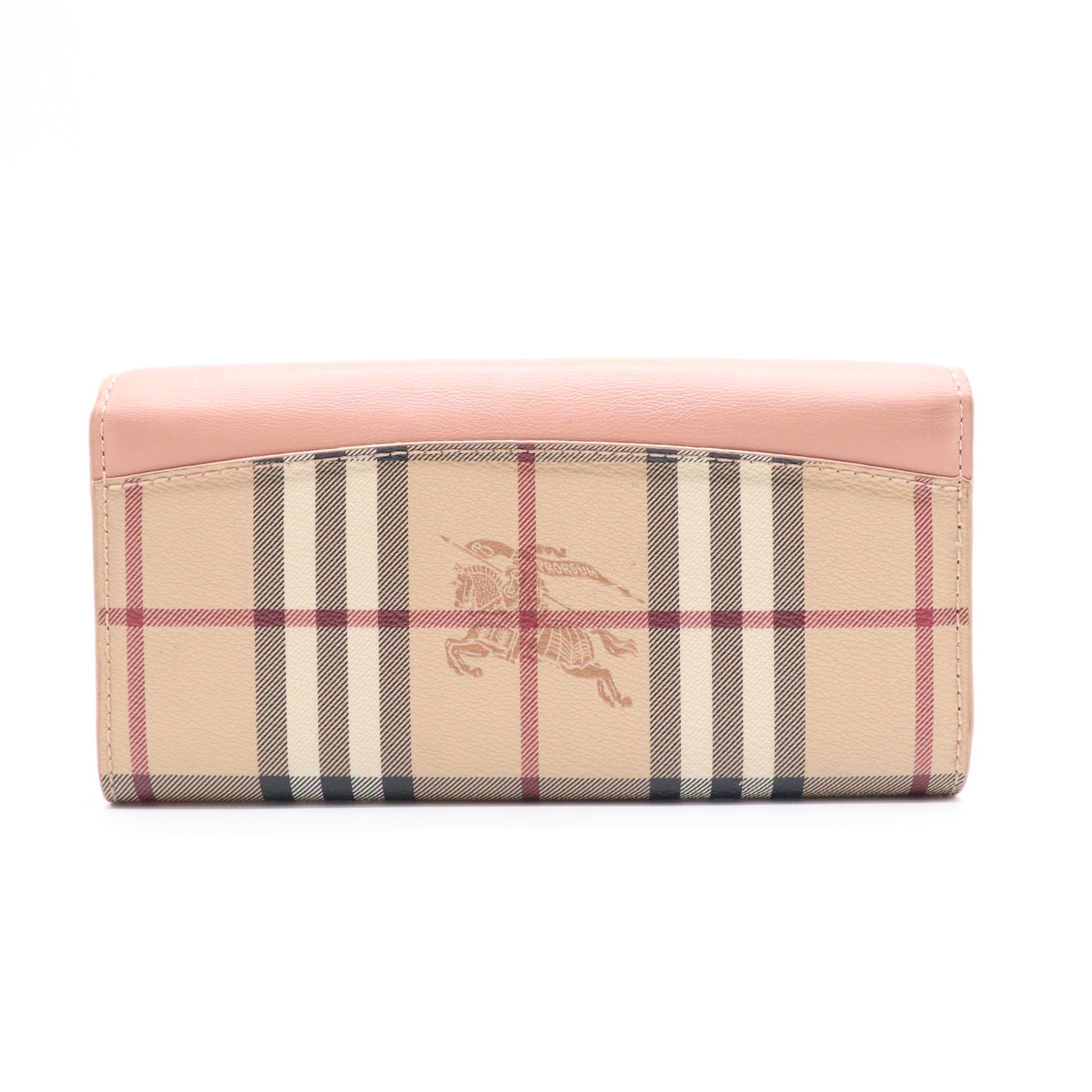 Burberry Calfskin Haymarket Check Porter Continental Wallet W20797