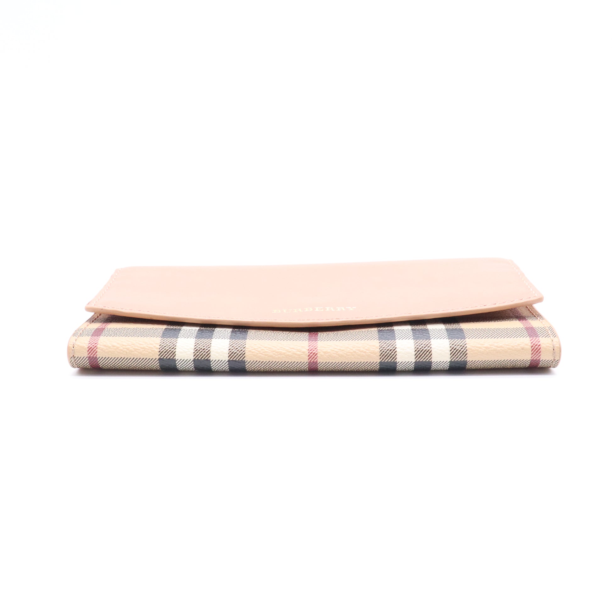 Burberry Calfskin Haymarket Check Porter Continental Wallet W20797