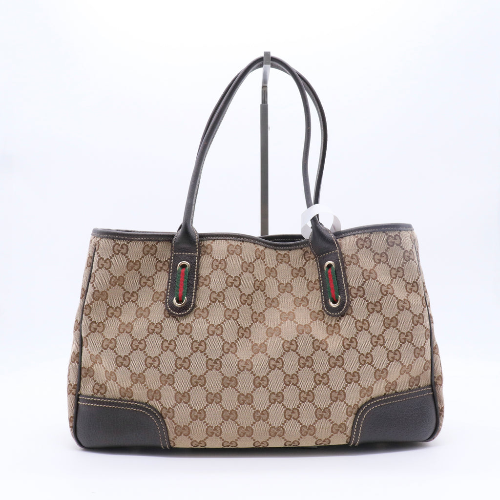 Monogram Medium Princy Tote Dark Brown twins