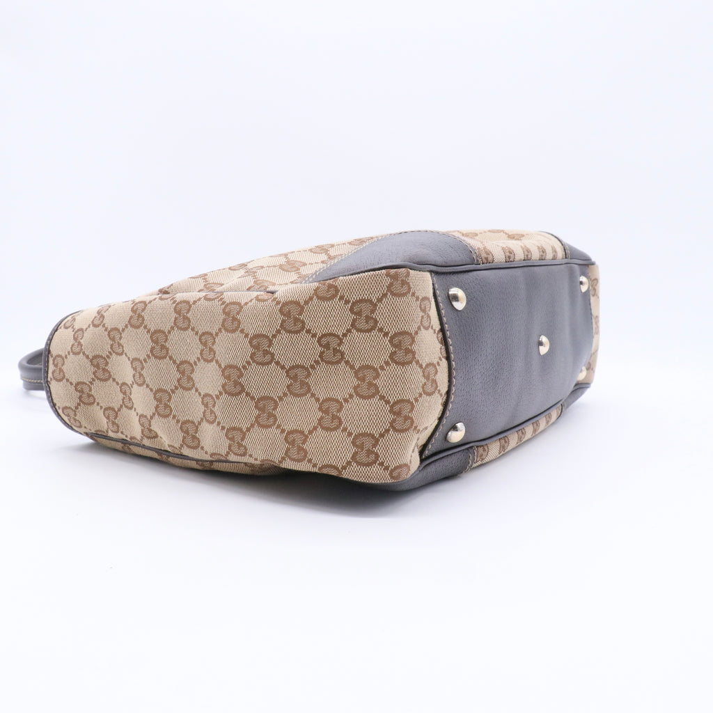 Monogram Medium Princy Tote Dark Brown twins