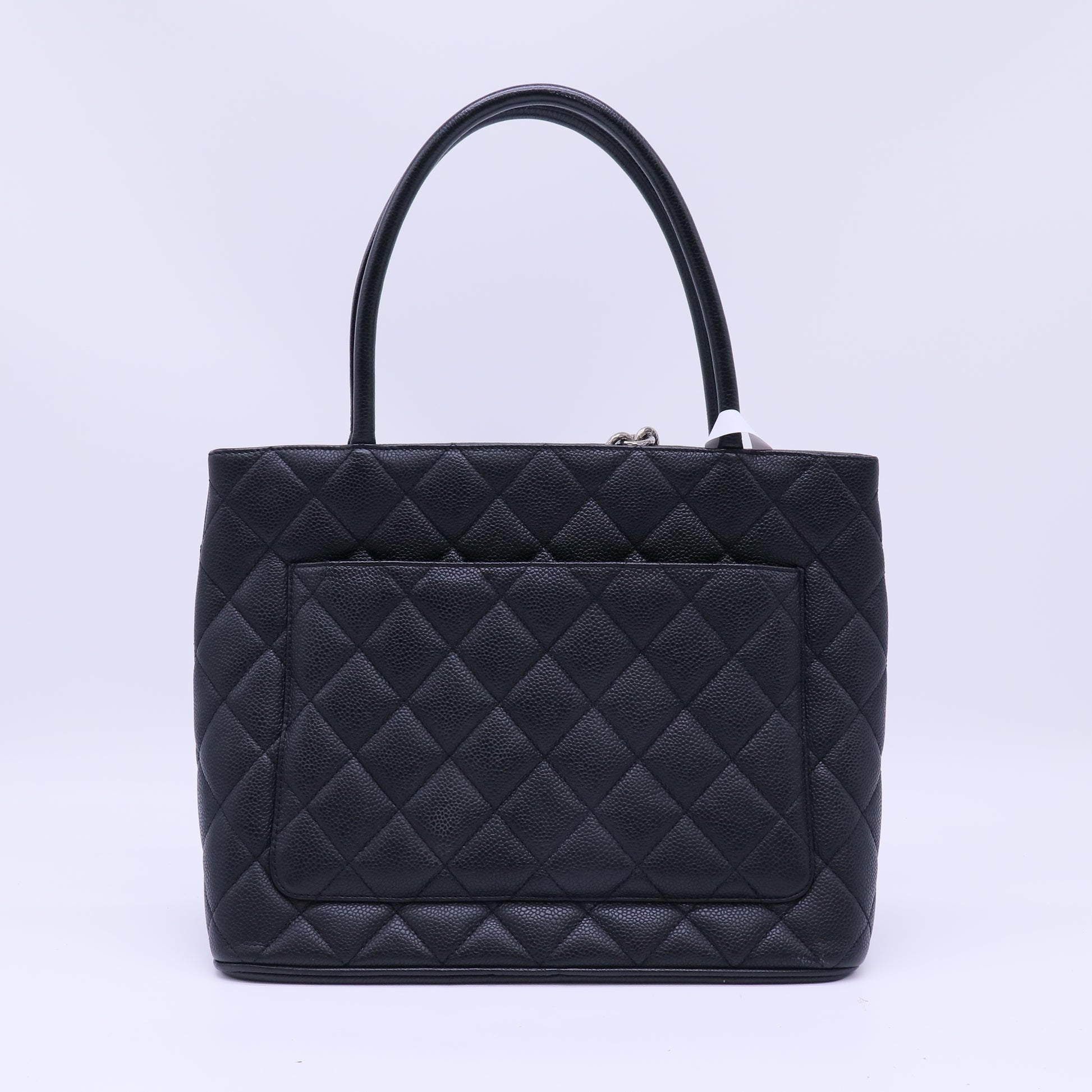 Chanel Caviar Quilted Medallion Tote Black twins B22911