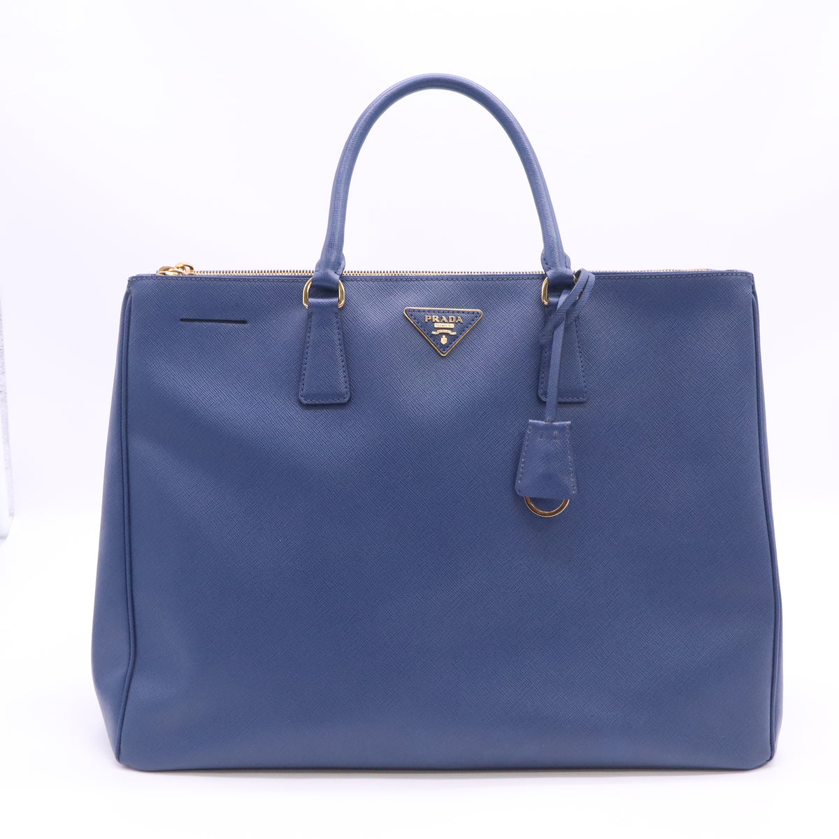 Saffiano Lux Extra Large Galleria Double Zip Tote Bluette B24150