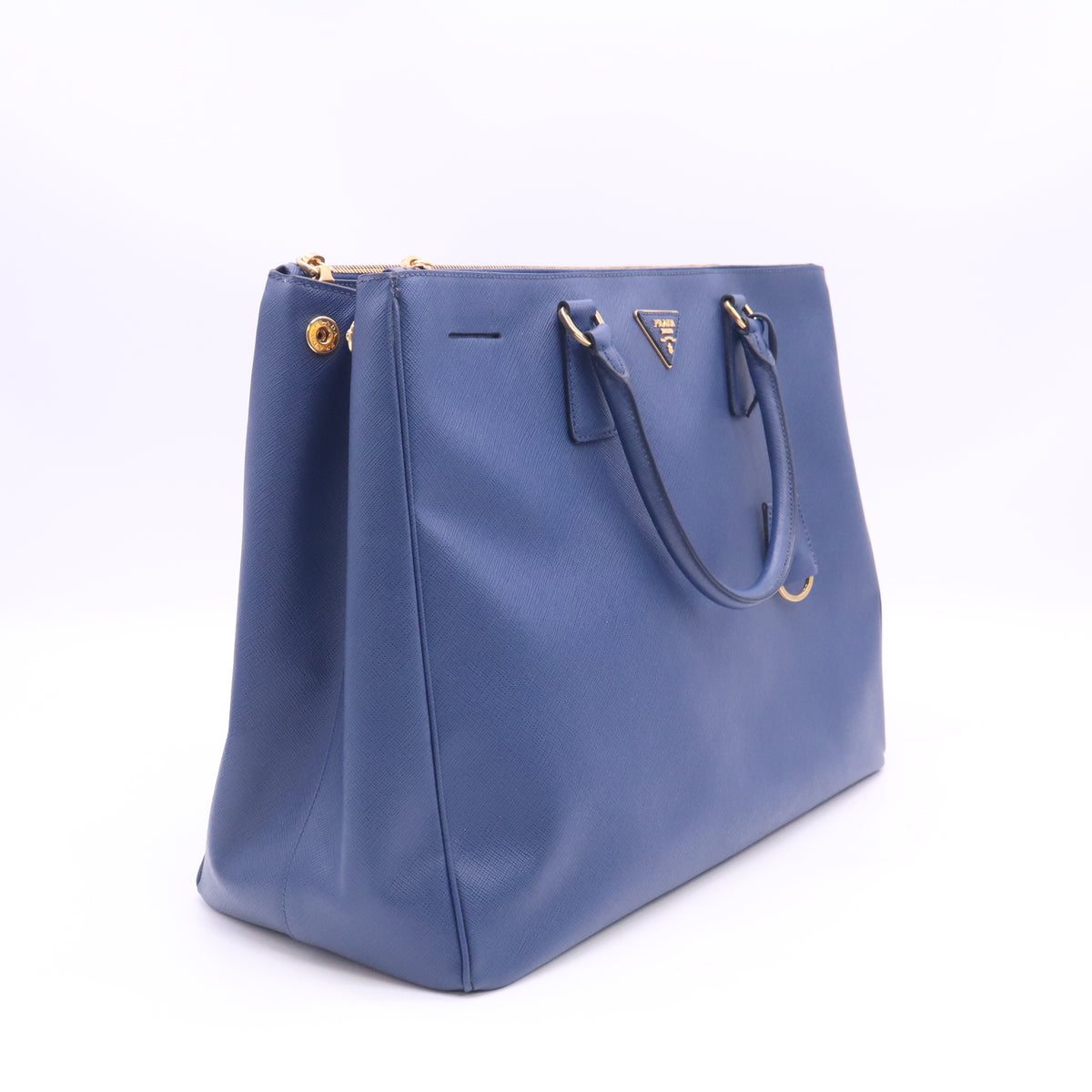 Saffiano Lux Extra Large Galleria Double Zip Tote Bluette B24150