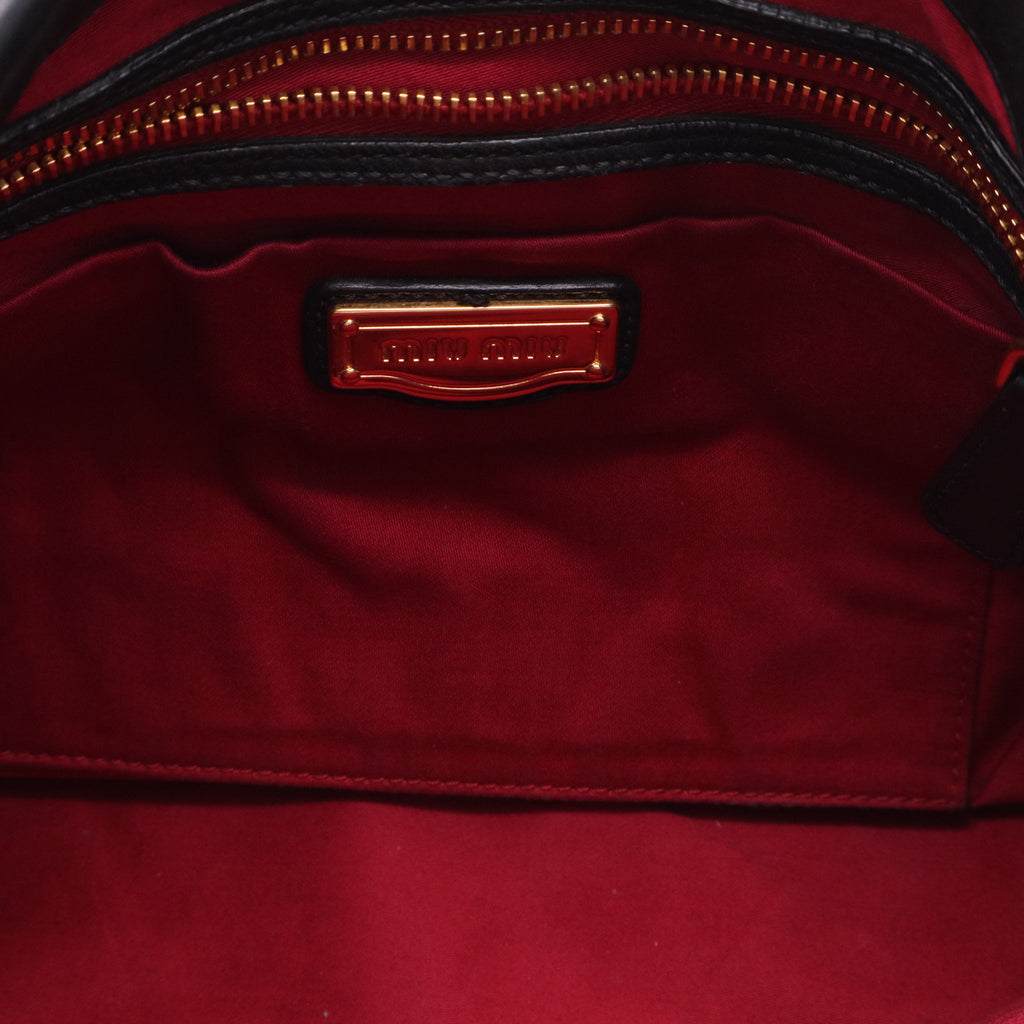 Black Matelasse Lambskin Leather Coffer Hobo Bag twins