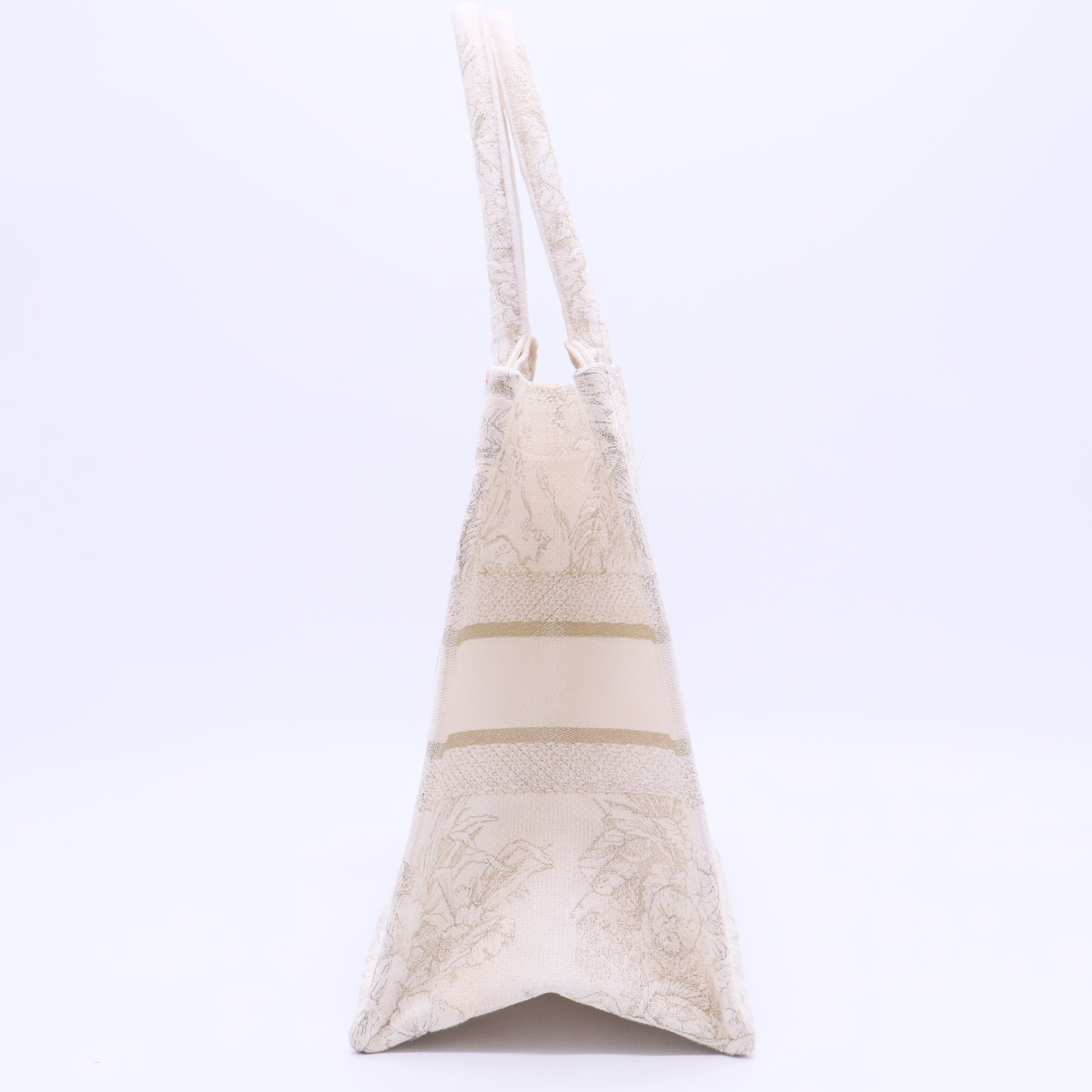 Medium Reve d'Infini Book Tote Bag, White Canvas B12410