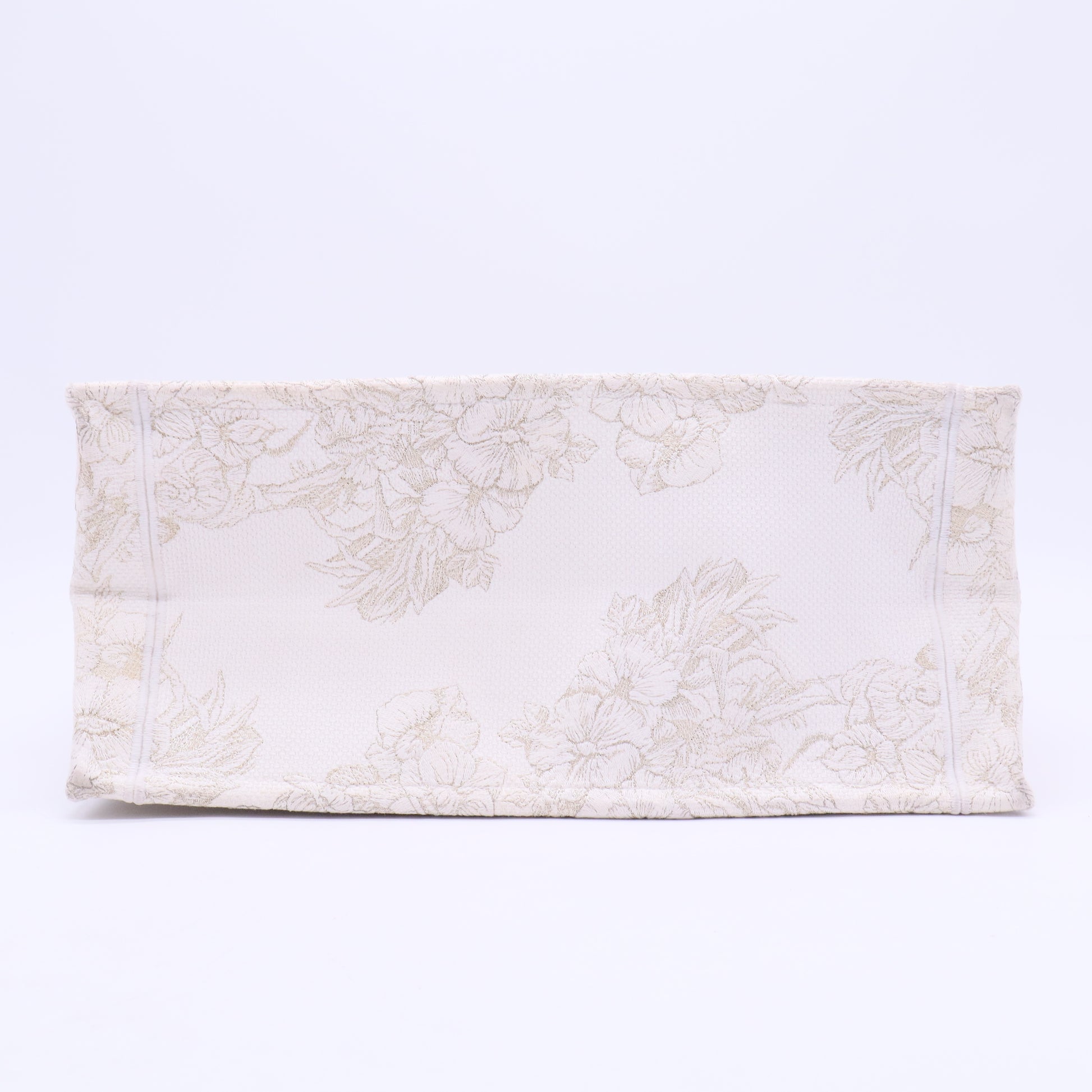 Medium Reve d'Infini Book Tote Bag, White Canvas B12410