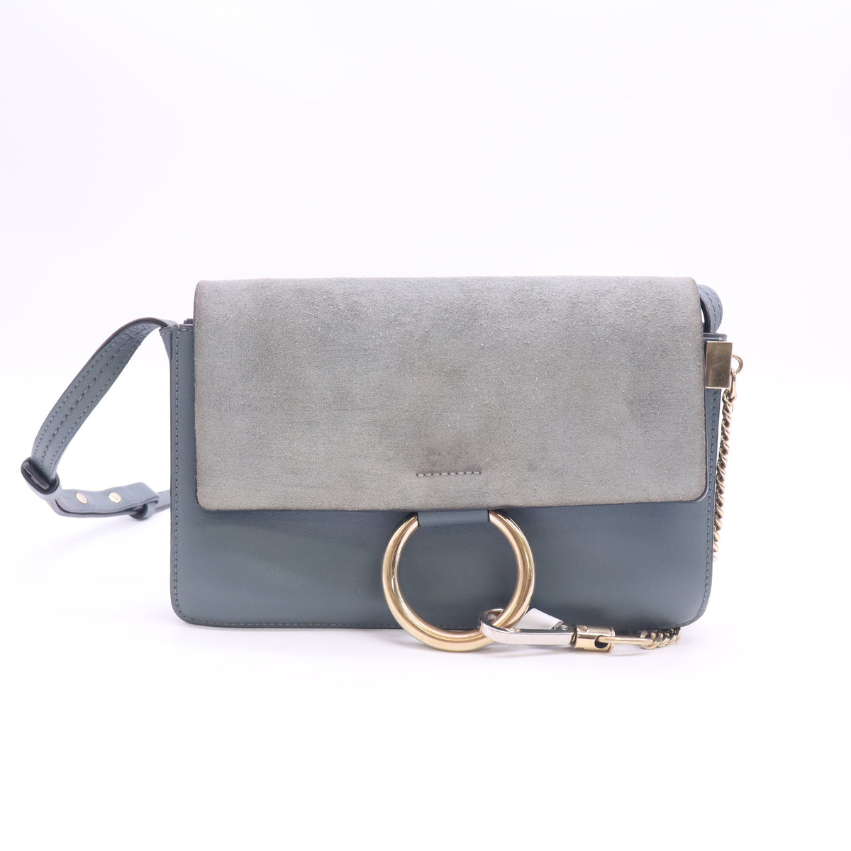 Chloé Small Faye Suede and Calfskin Crossbody Bag B24394
