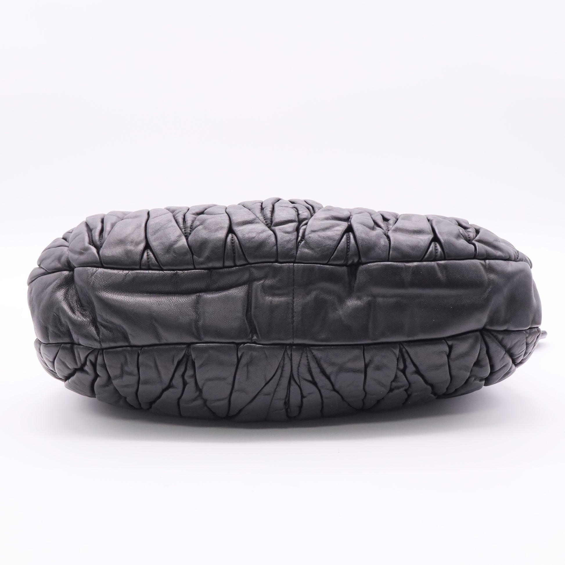 Black Matelasse Lambskin Leather Coffer Hobo Bag twins