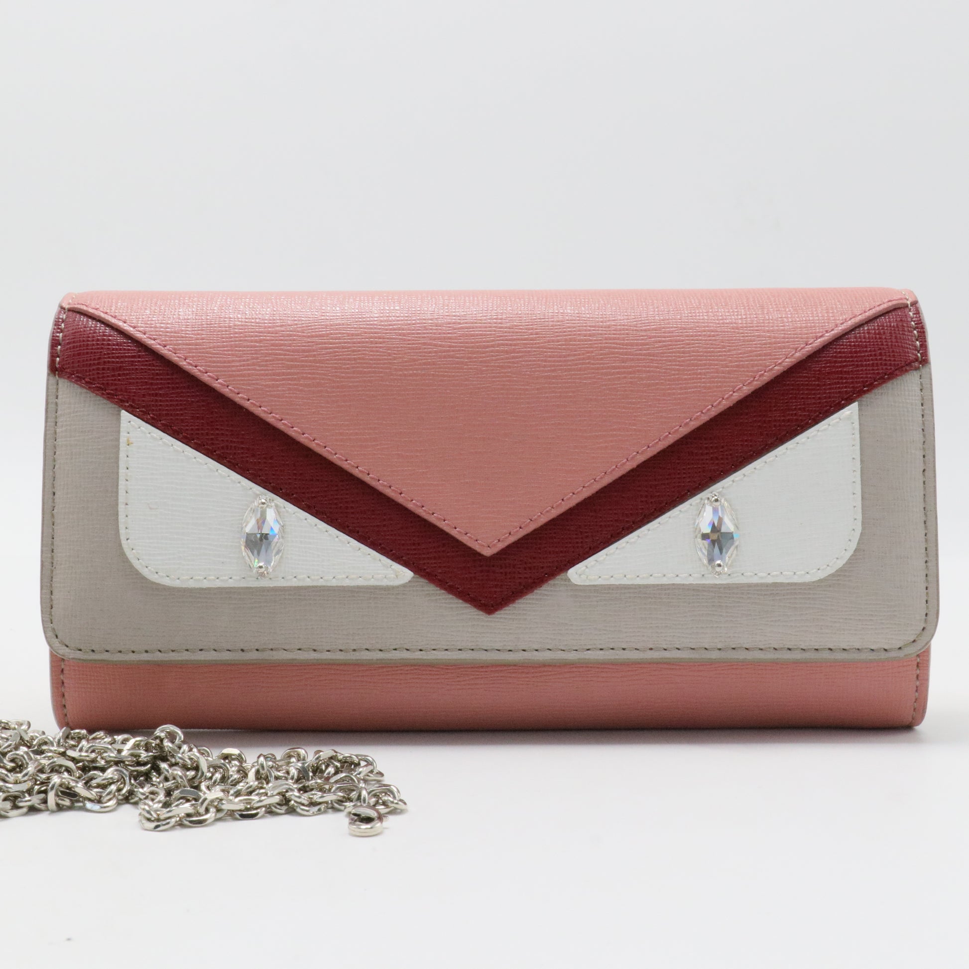 Vitello Elite Crystal Eye Monster Continental Wallet on Chain
