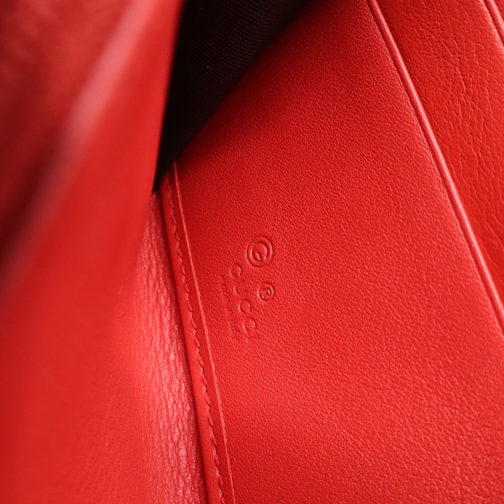 Gucci Red Guccissima Leather Zip Around Wallet W20916