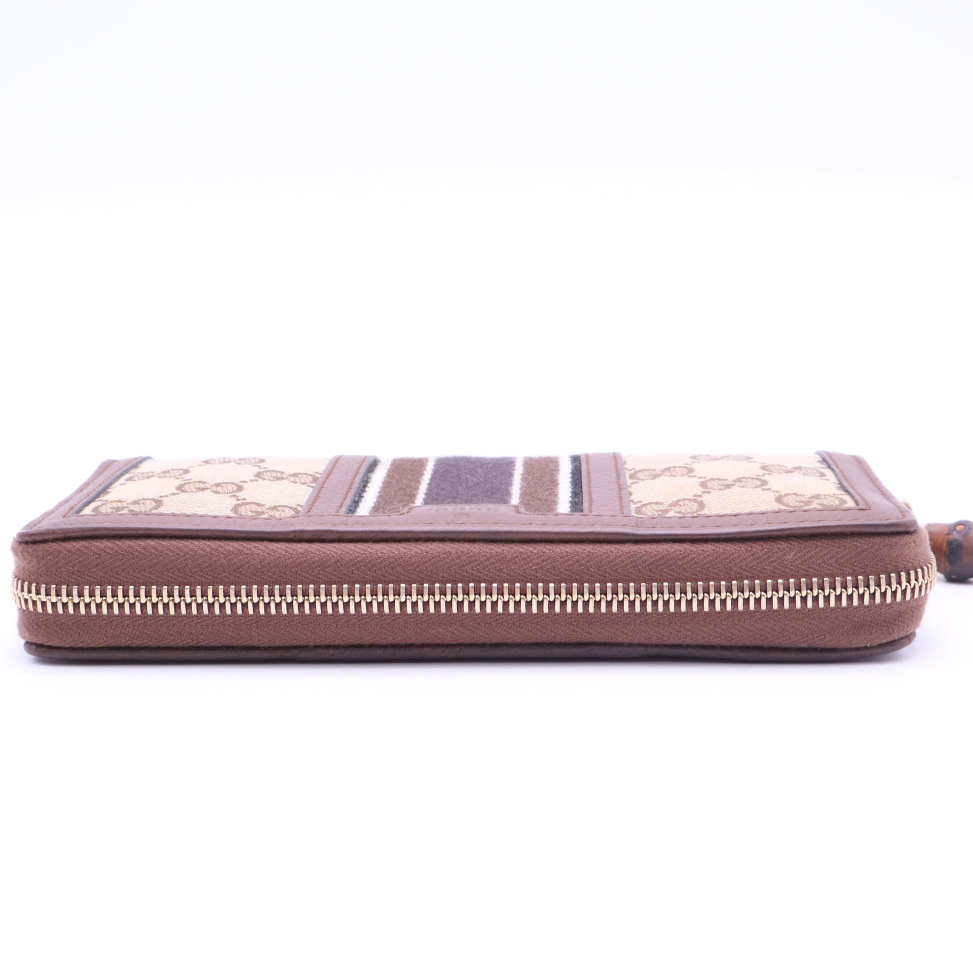 Rania GG Monogram ZIP Around Wallet With Bamboo Tassel twins