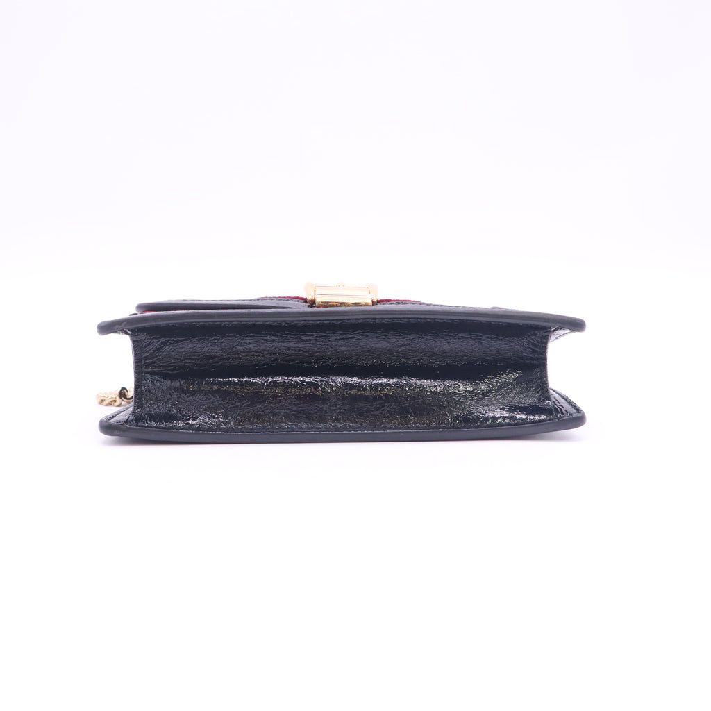 Gucci Sylvie GG Velvet Super Mini Chain Bag B24730