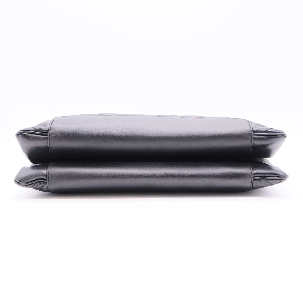 Aged Calfskin Quilted Be CC Tote Black twins