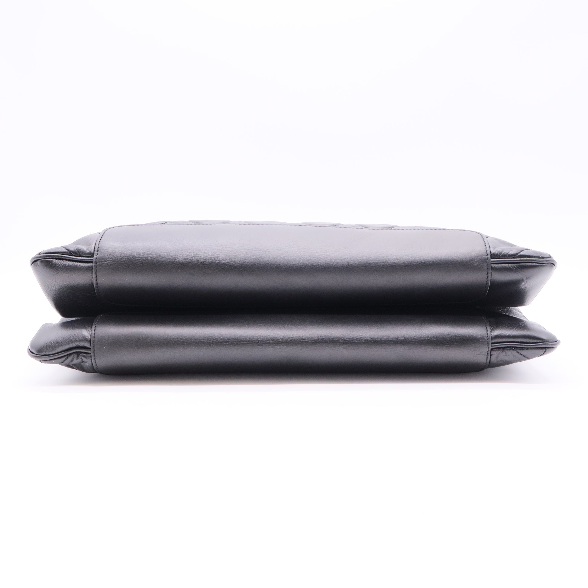 Aged Calfskin Quilted Be CC Tote Black twins