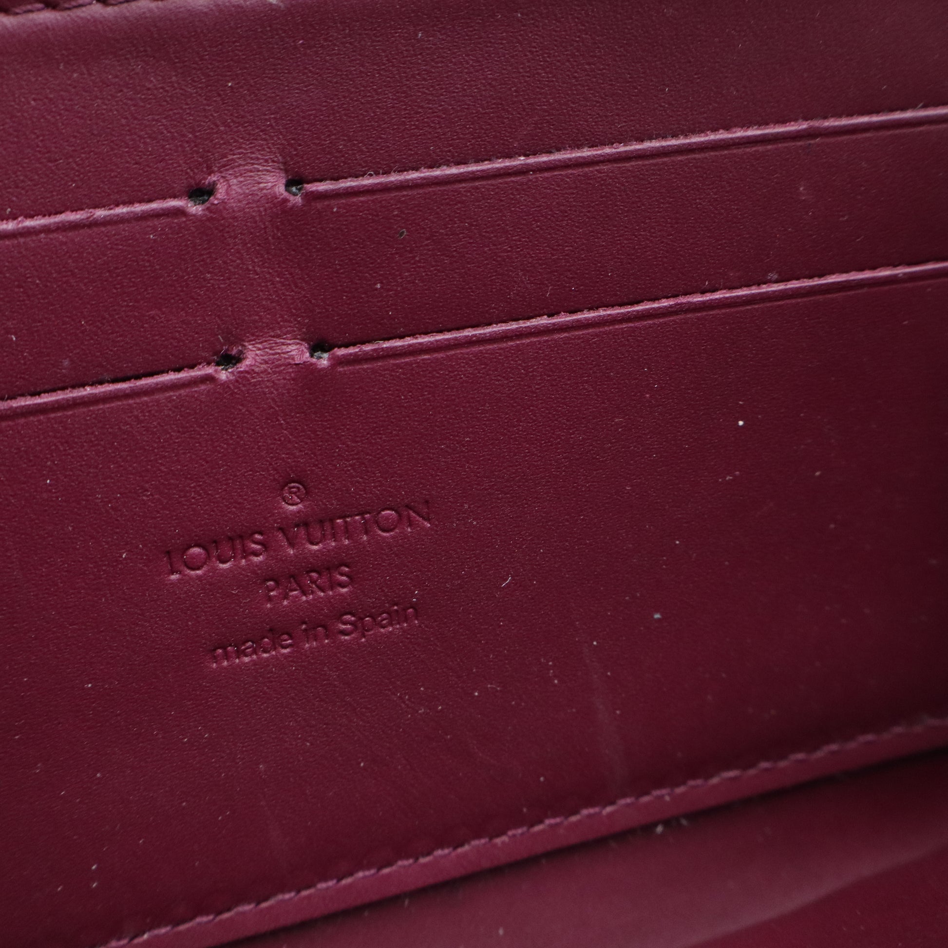 Louis Vuitton Vernis Zippy Wallet Rose Indien W10198