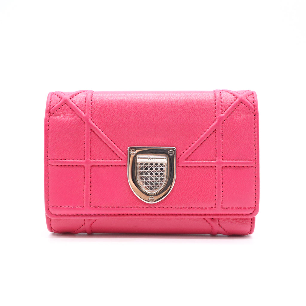Christian Dior Diorama S0617PNAG Tri-fold Compact Wallet W20967