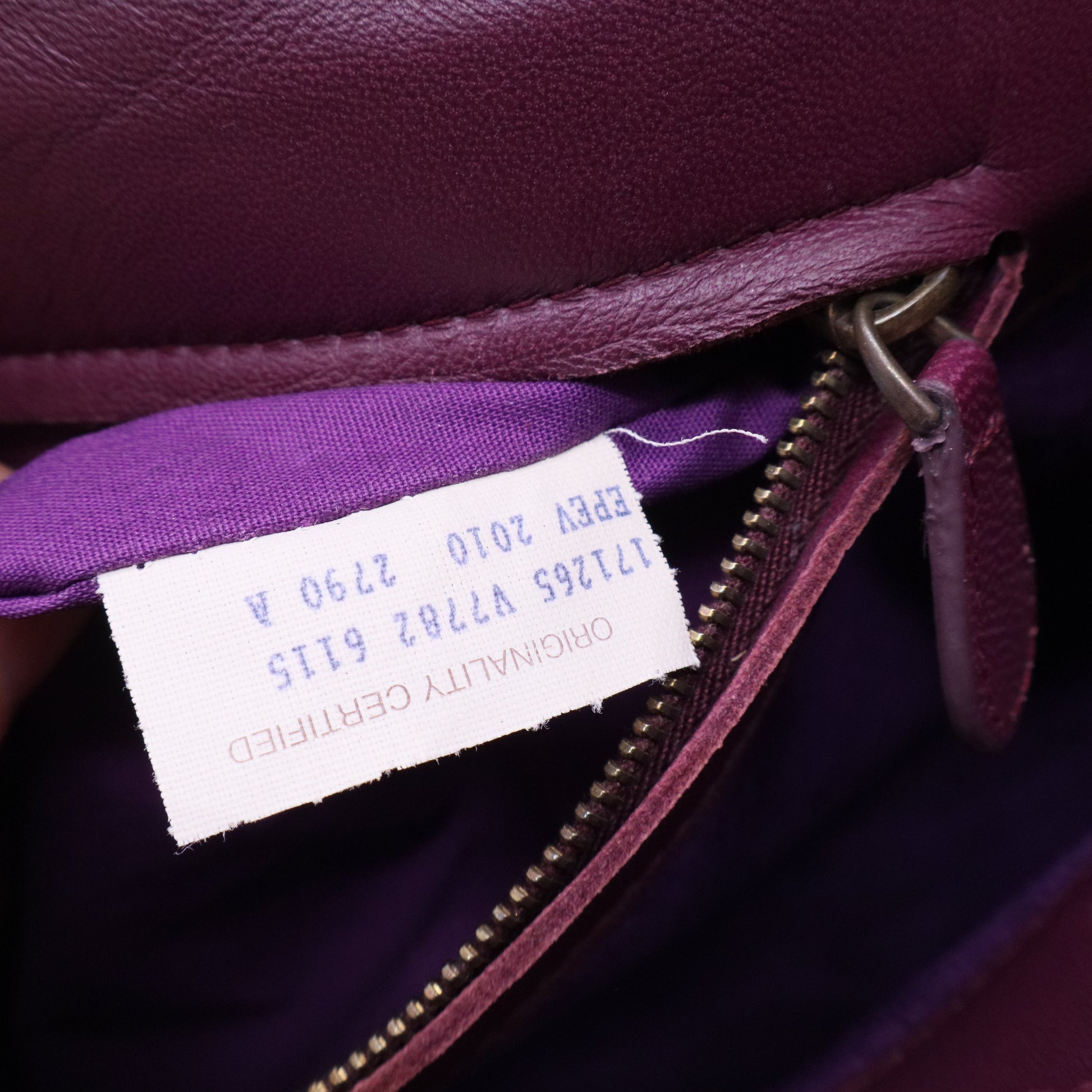 Dark Purple Intrecciato Woven Nappa Leather Roma Tote Bag TWINS B20084