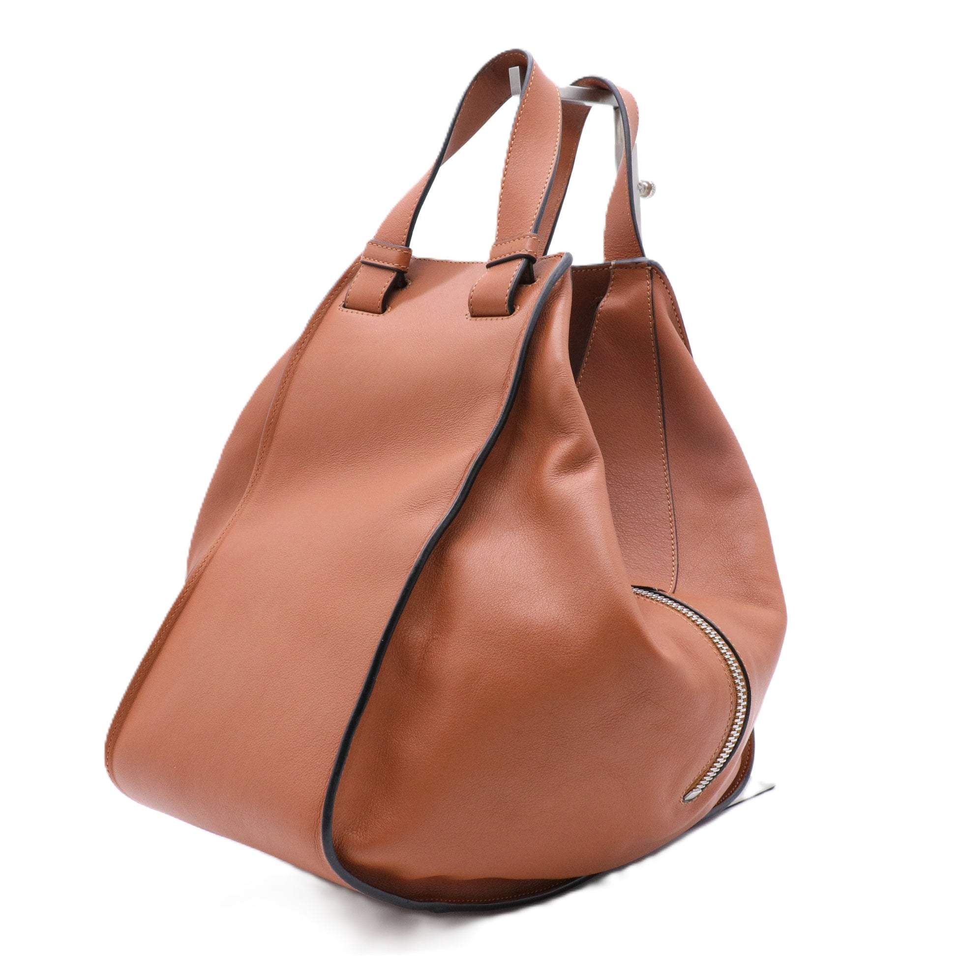 Calfskin Medium Hammock Shoulder Bag Tan Gisel