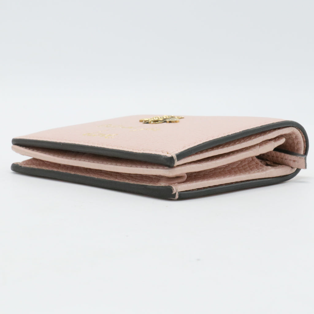 Gucci Pink Bee Blind For Love Compact Wallet