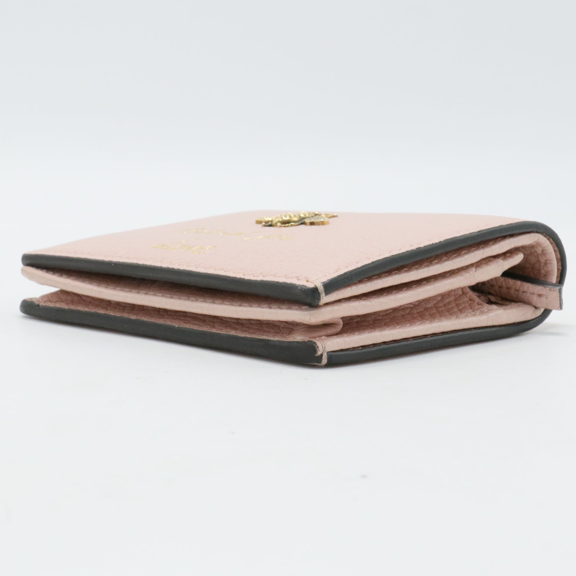 Gucci Pink Bee Blind For Love Compact Wallet