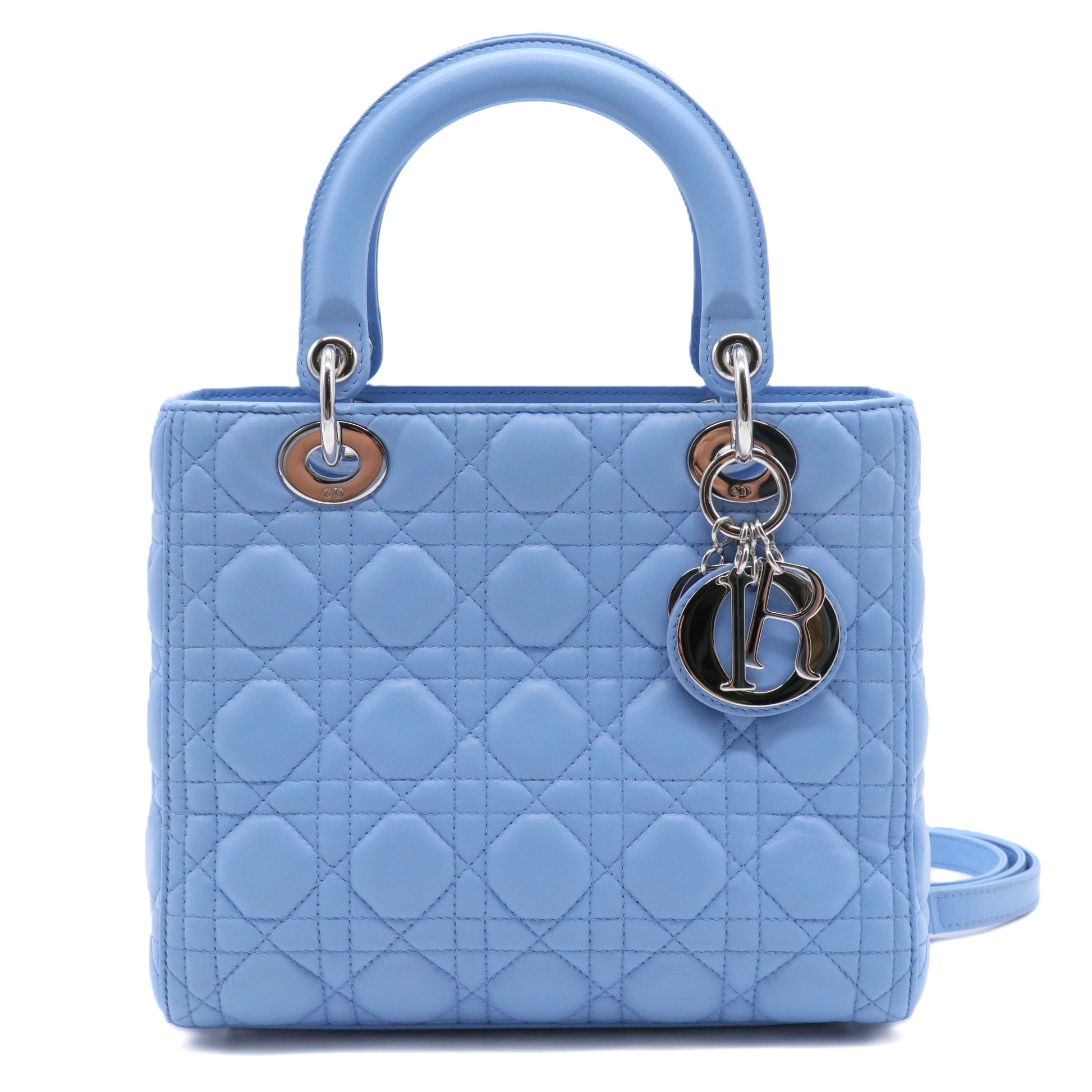 Lambskin Cannage Lady Dior Light Blue