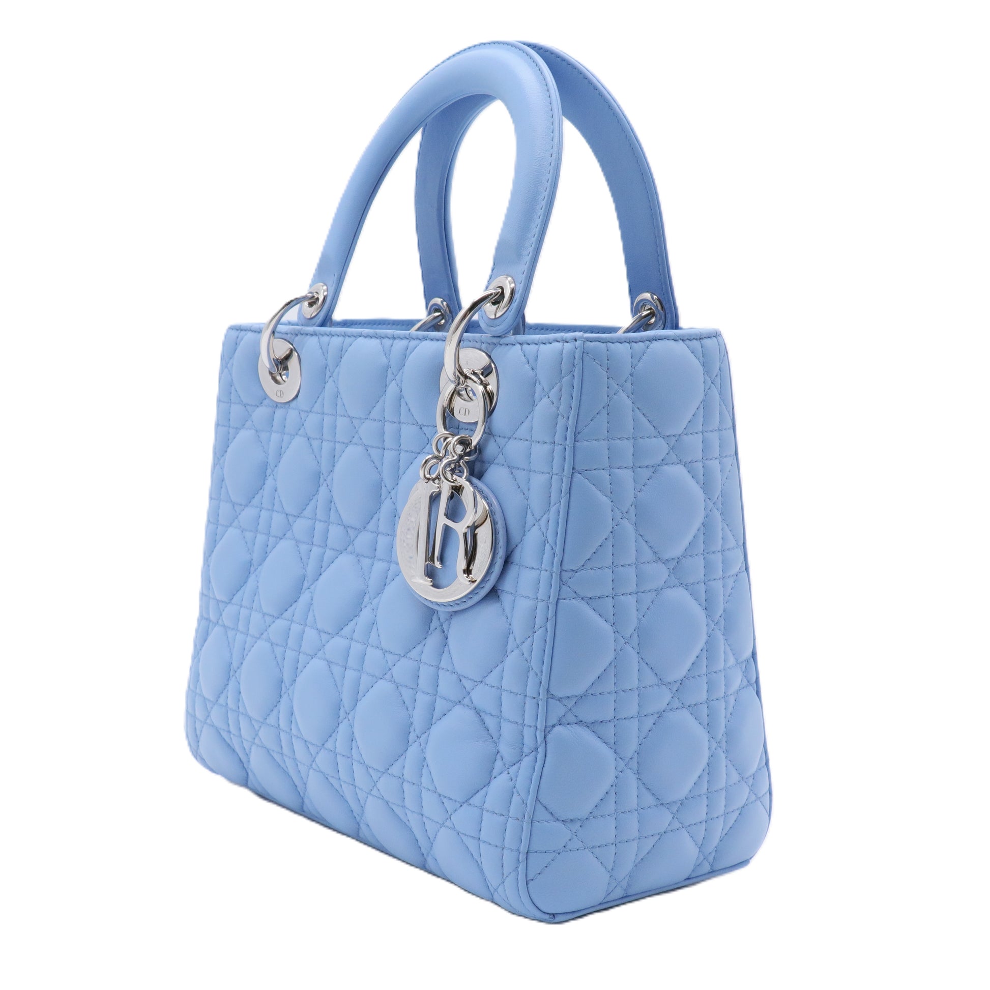 Lambskin Cannage Lady Dior Light Blue