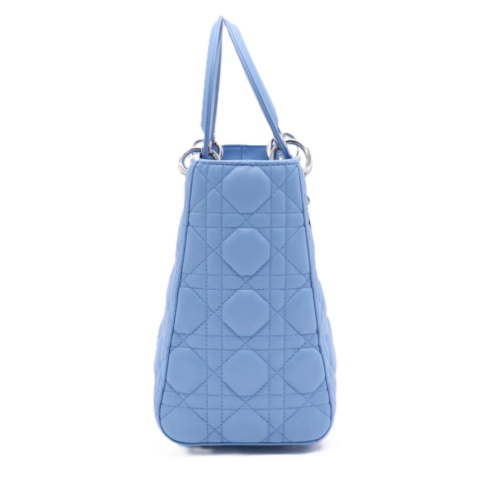 Lambskin Cannage Lady Dior Light Blue