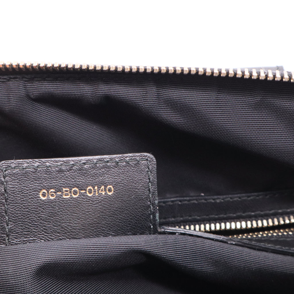 Black Cannage Quilted Leather Satchel Bag twins