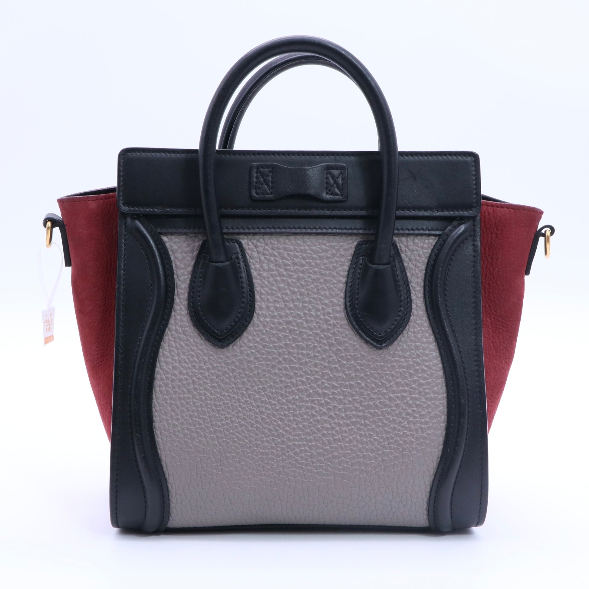 Bullhide Calfskin Nubuck Nano Tri-Color Luggage Ruby twins