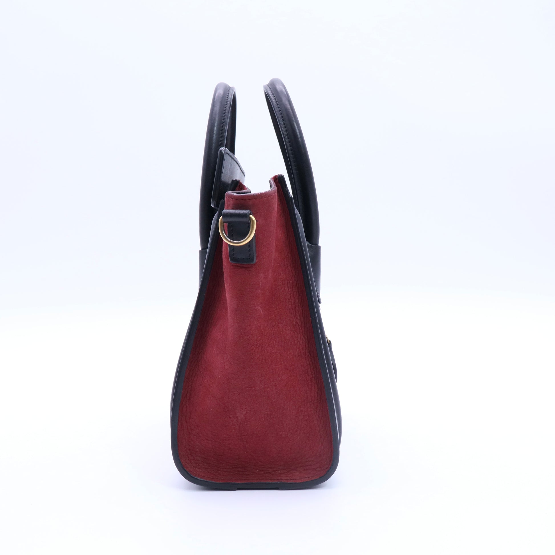 Bullhide Calfskin Nubuck Nano Tri-Color Luggage Ruby twins