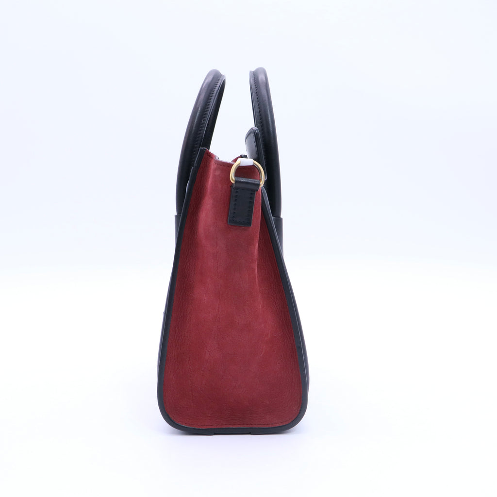 Bullhide Calfskin Nubuck Nano Tri-Color Luggage Ruby twins