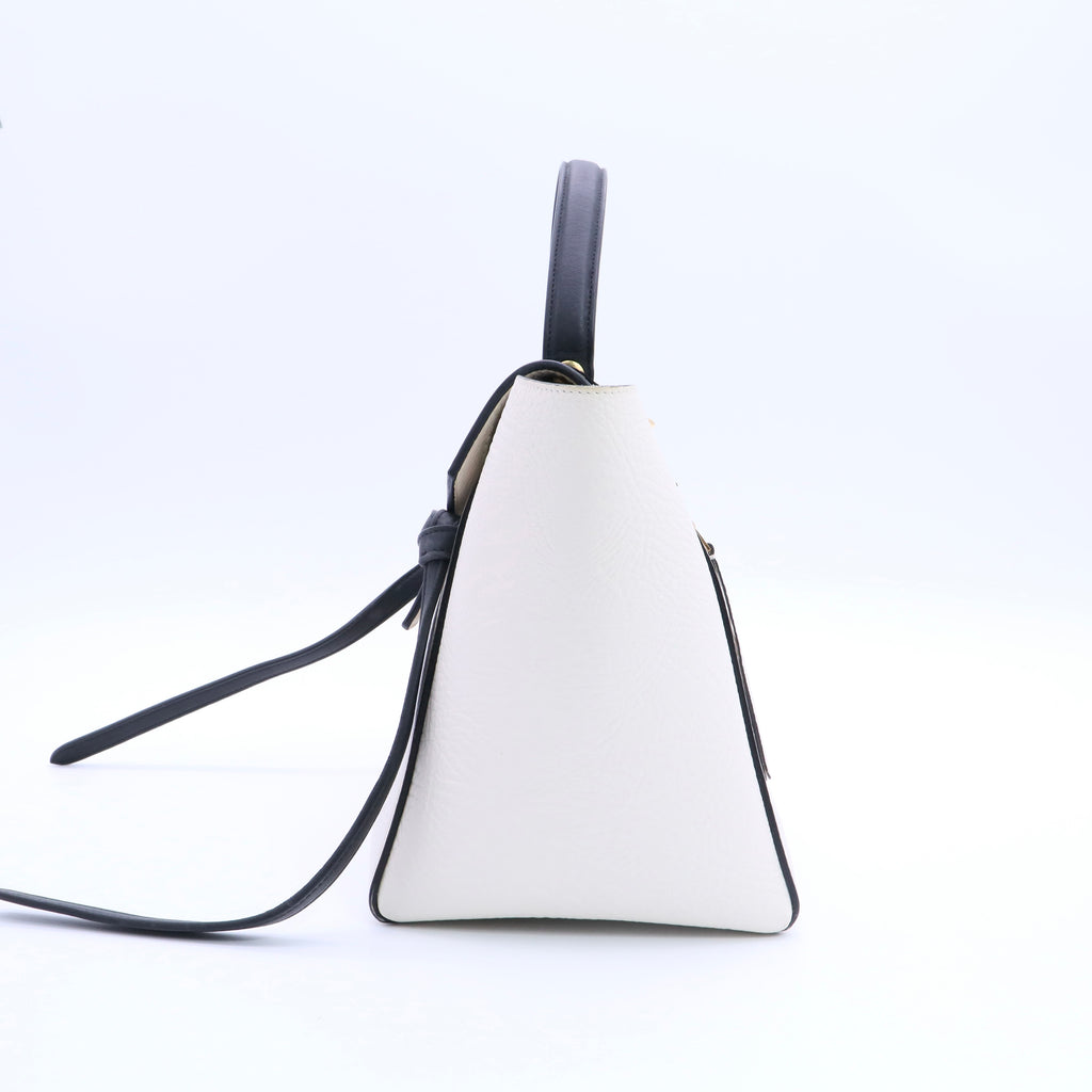 Handbag Belt Bag Micro Leather Black White