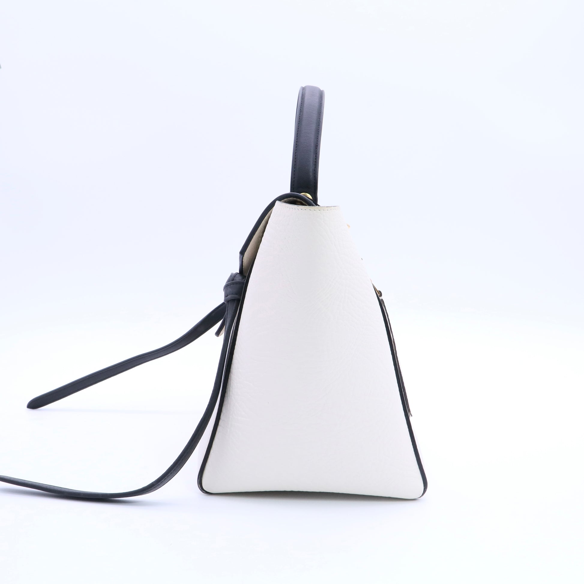 Handbag Belt Bag Micro Leather Black White