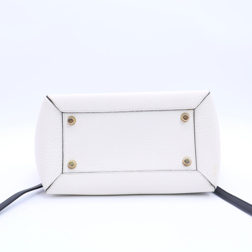 Handbag Belt Bag Micro Leather Black White
