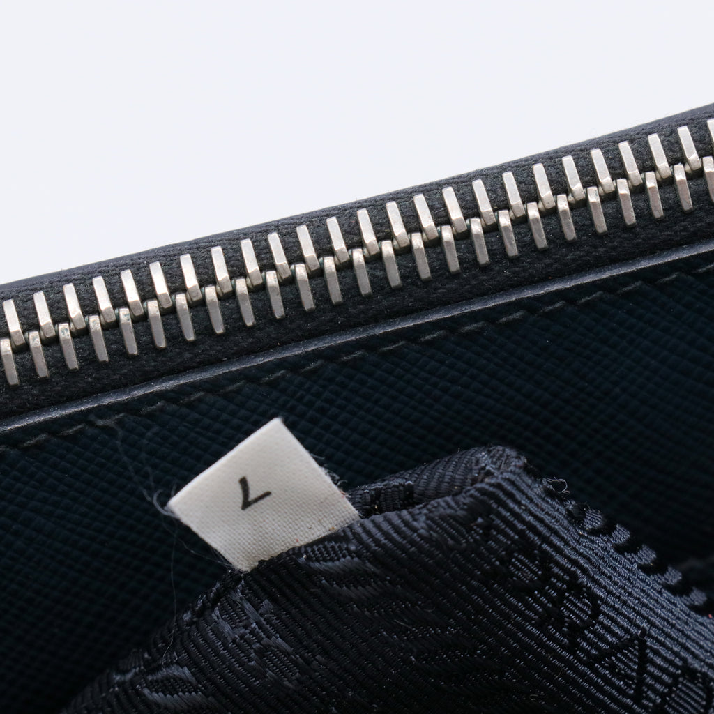 Bluette Saffiano Leather Medium Double Zip Tote Bag