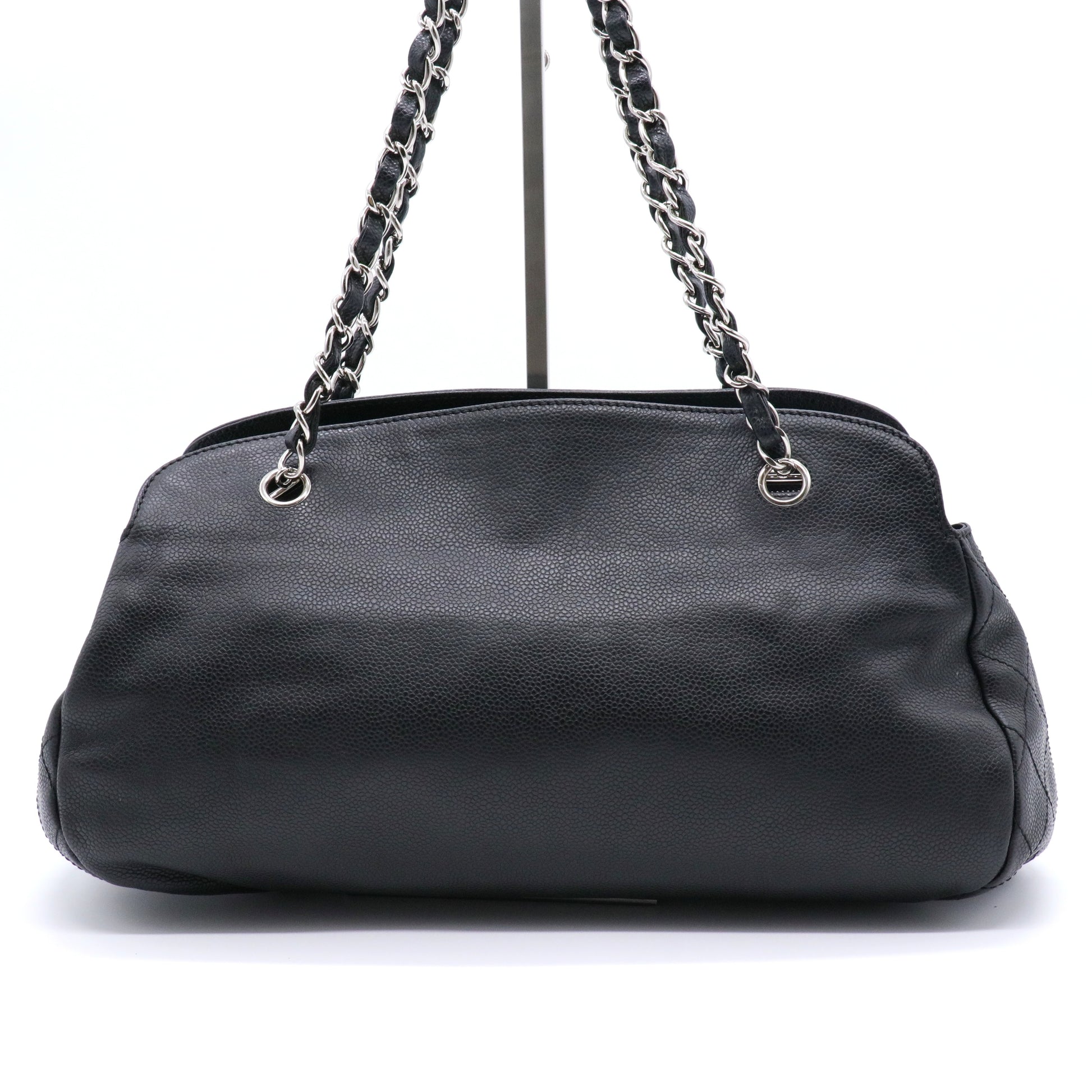 Caviar Quilted Timeless CC Bowler Bag Black