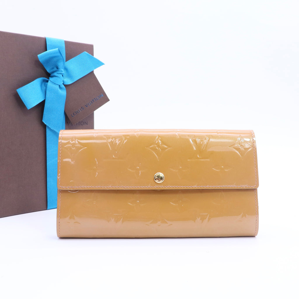 Brown Vernis Sarah Wallet Beige twins