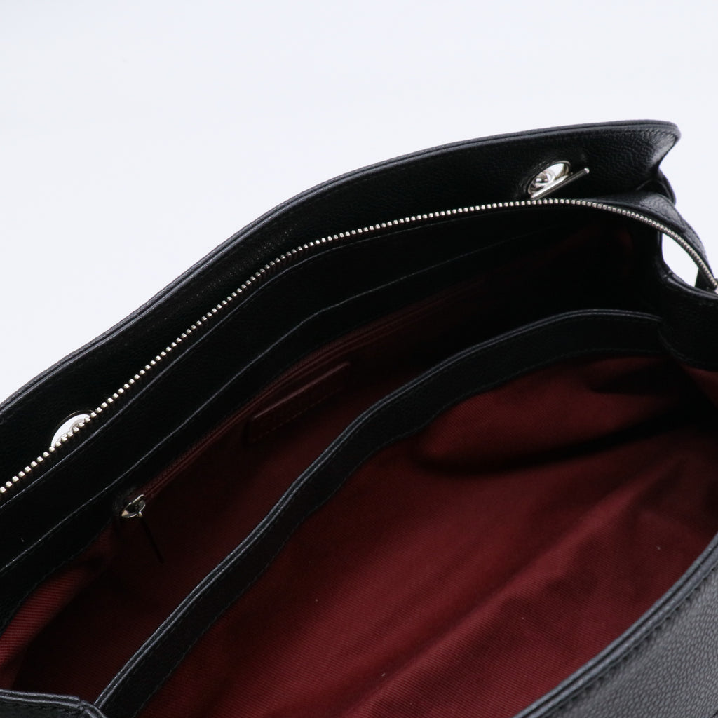 Caviar Quilted Timeless CC Bowler Bag Black