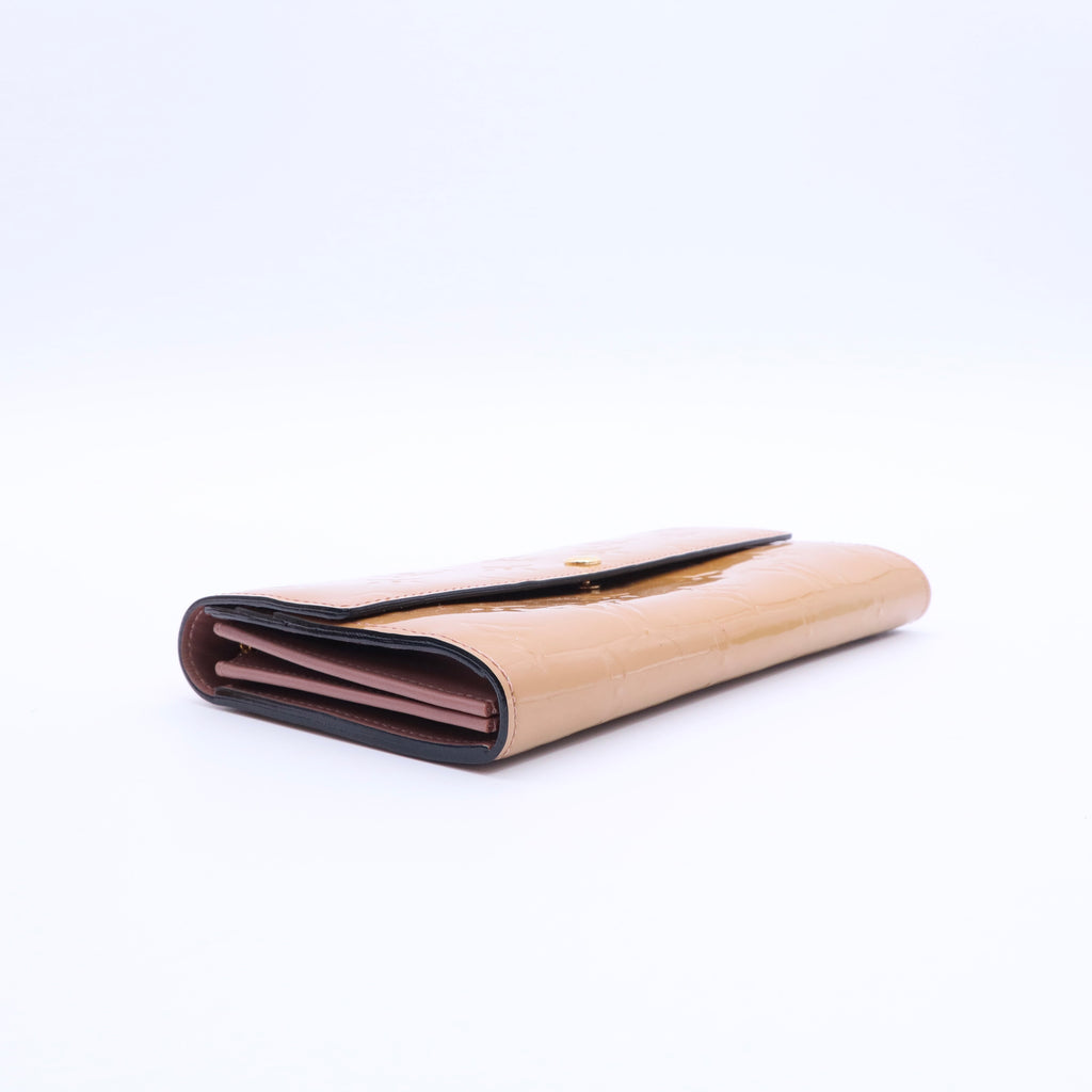 Brown Vernis Sarah Wallet Beige twins