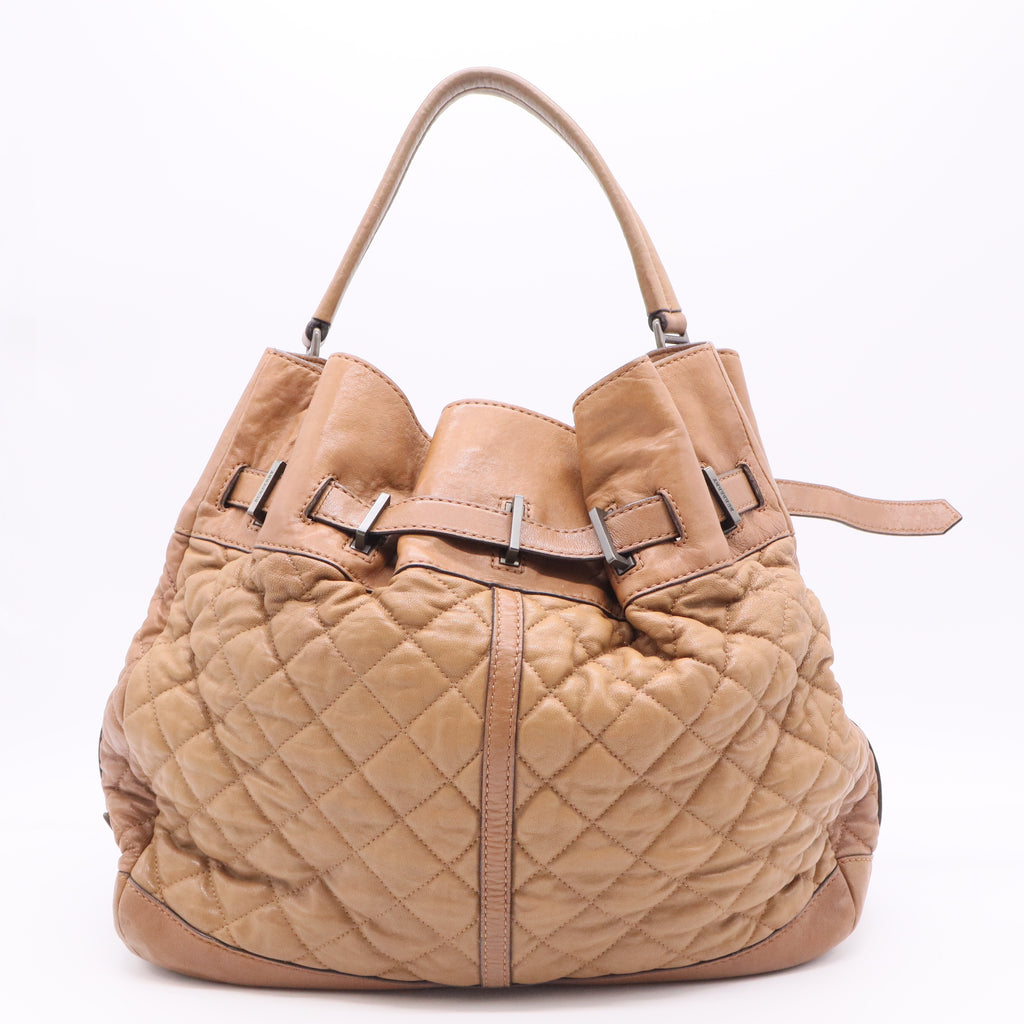 Quilted Leather Medium Enmore Hobo Bag twins