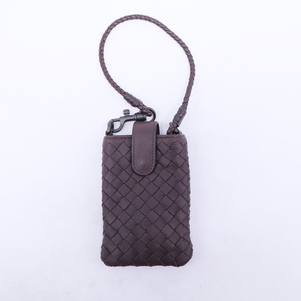 Intrecciato Leather Phone Holder W20560