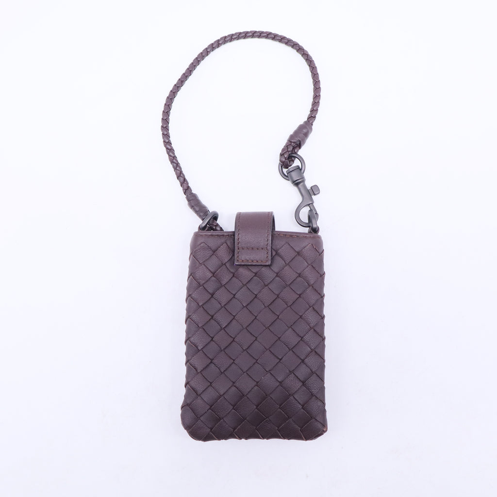 Intrecciato Leather Phone Holder W20560