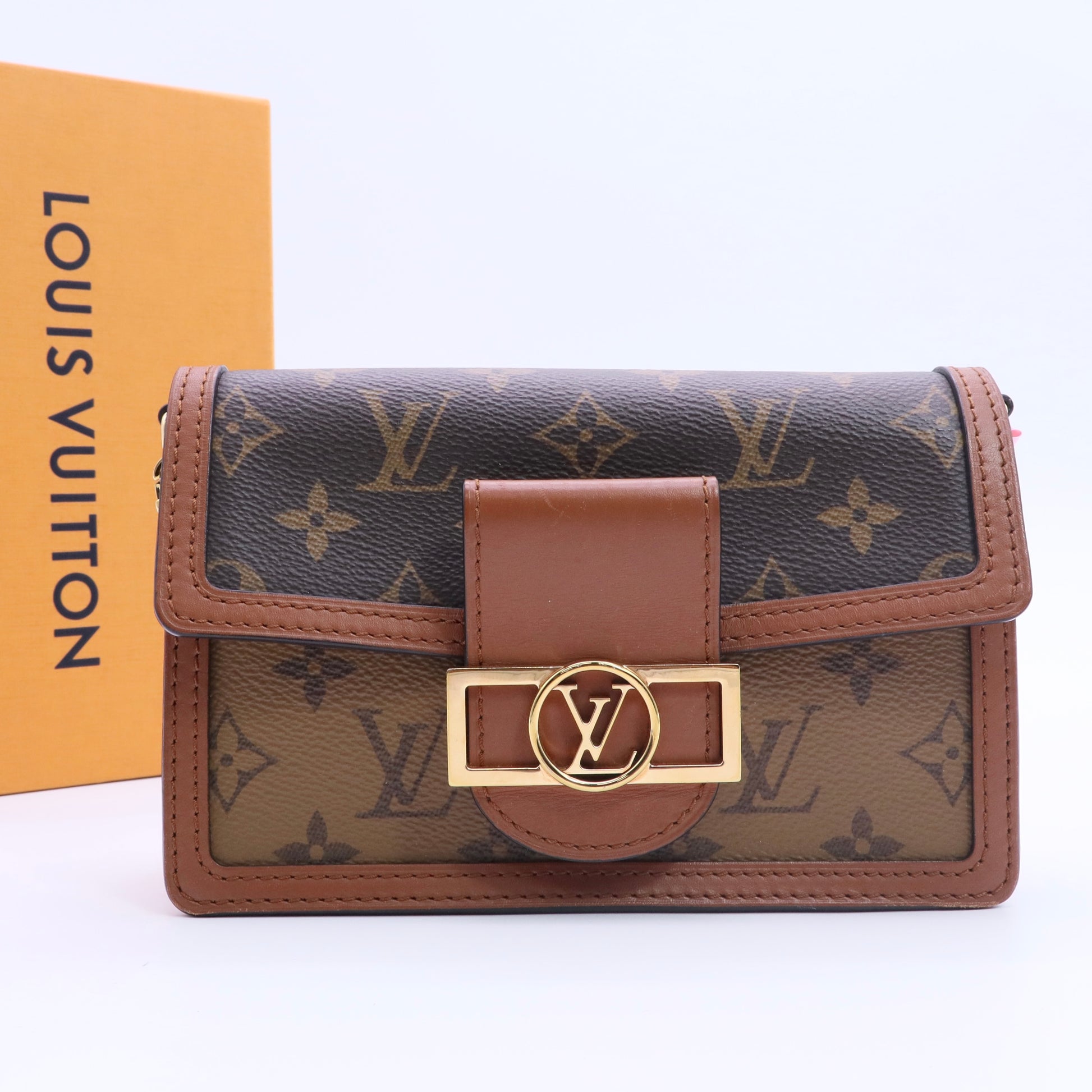 Dauphine Shoulder Bag Reverse Monogram Canvas Mini twins