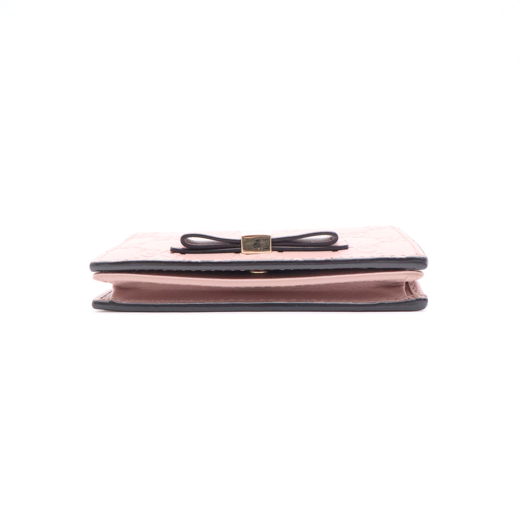 Gucci Signature Leather Bow Card Case Wallet W21165
