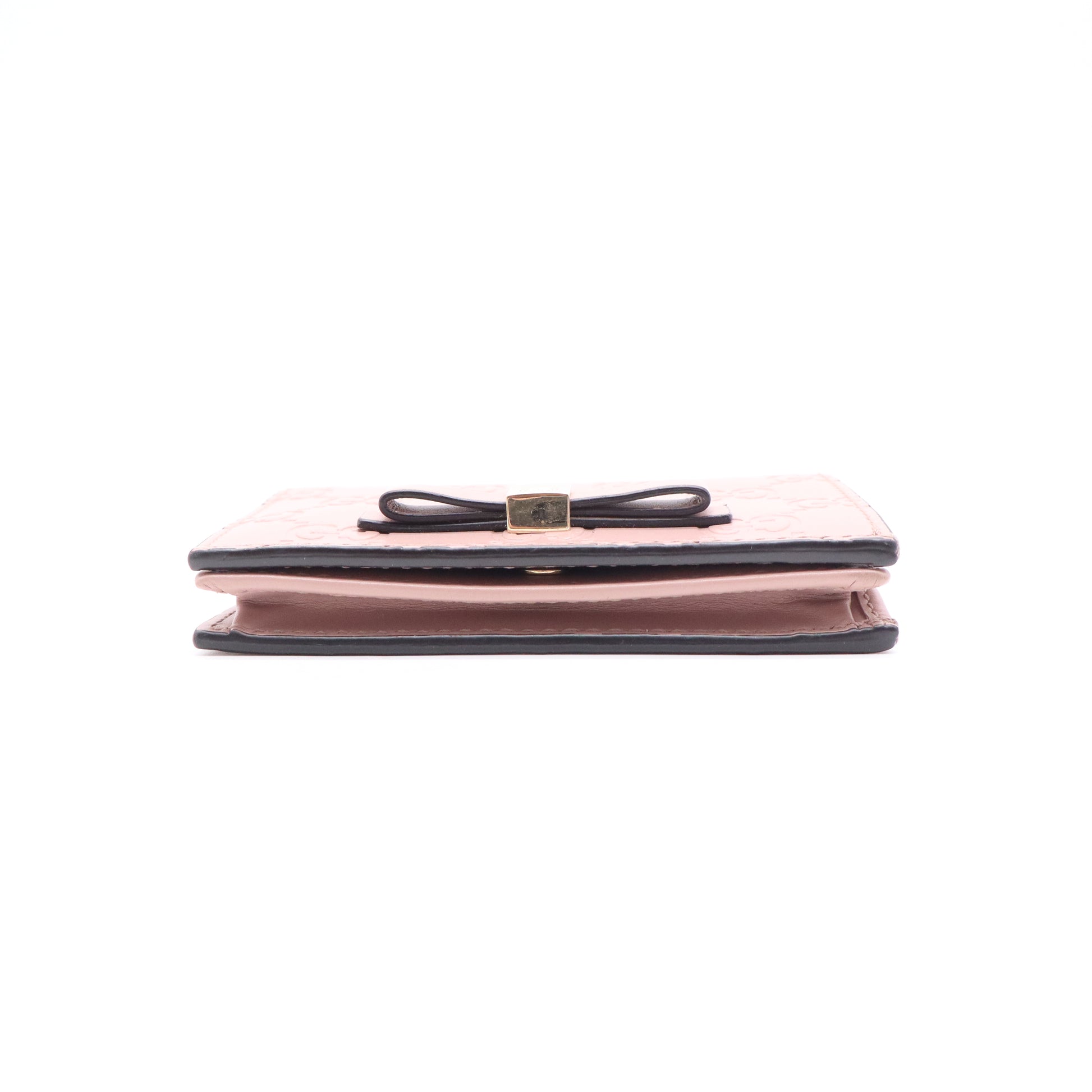Gucci Signature Leather Bow Card Case Wallet W21165